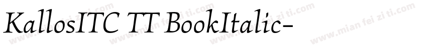 KallosITC TT BookItalic字体转换